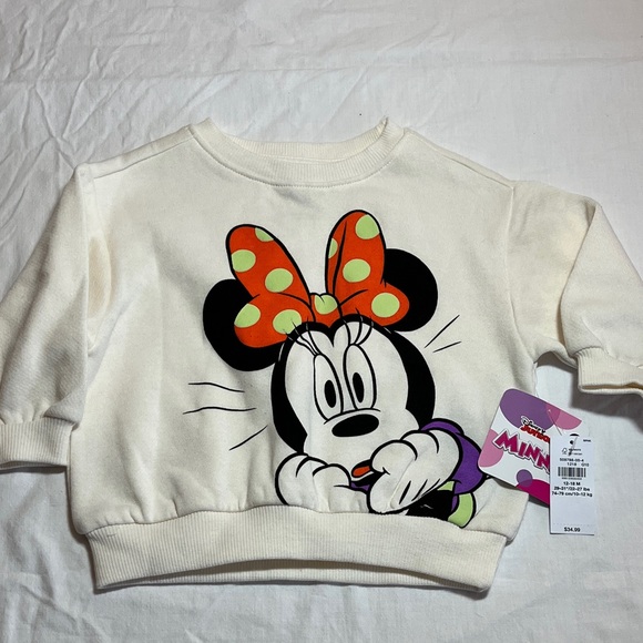 Disney Other - NWT 12-18M Disney Minnie Mouse Cream Sweatshirt for Kids